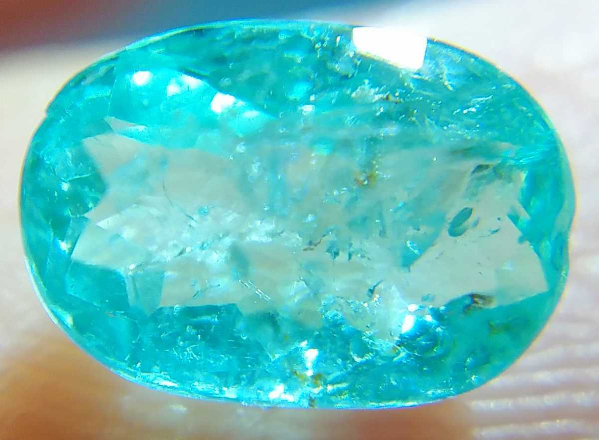 Paypayフリマ 美しいネオンを放つ綺麗なブルーの天然パライバトルマリン 1 001ct ソーティング付き 天然 ルース 石 Jewelry ジュエリー 宝石