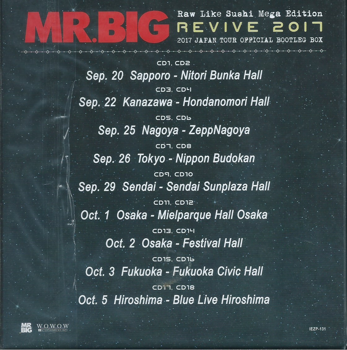  Mr. * big MR. BIG Revive 2017 Japan Tour Official Bootleg Box low * Like *ssi special piling .CD18 sheets set records out of production 