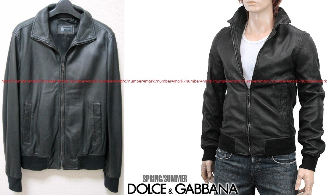 DOLCE\u0026GABBANA ドルガバ ブルゾン ジャケット ロゴプレート 44