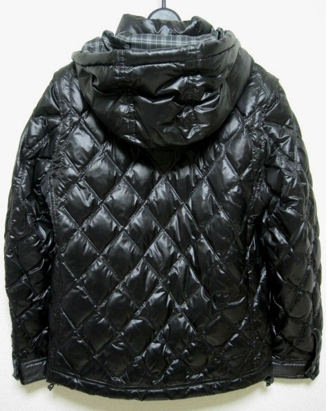 サイズL 新品 同様 BURBERRY BLACK LABEL 4WAY BIGホース刺繍 高機能ライト ダウンジャケット ベスト レザー バーバリー ブラックレーベル_画像5