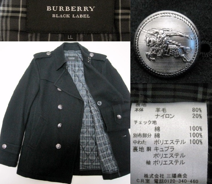 ヤフオク! - 希少サイズLL 極美品 BURBERRY BLACK LABEL 小栗