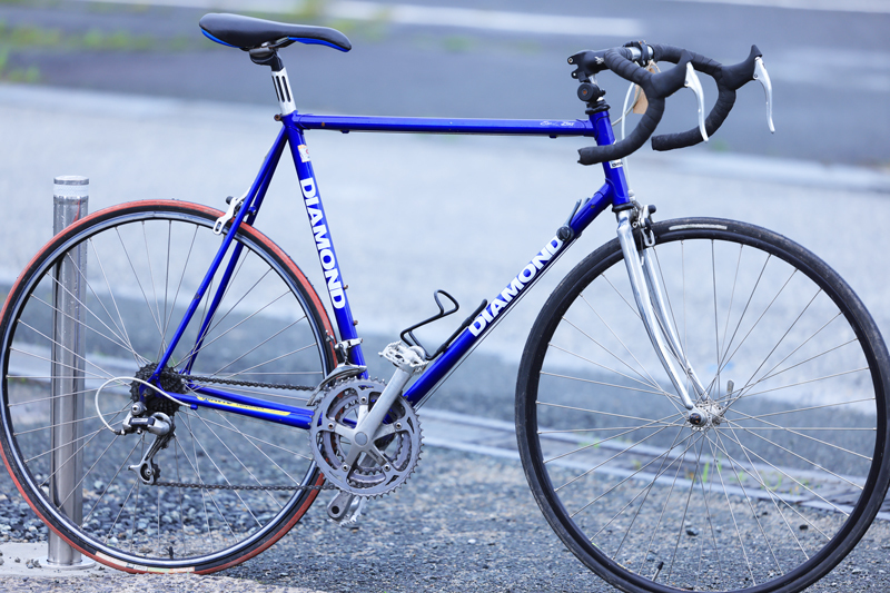 経典 ヨーロッパ直輸入 ブルー ヴィンテージ自転車 ダイヤモンド DIAMOND (A34) ロードバイク A34 ブレーキシューなし ドロップハンドル 560mm～
