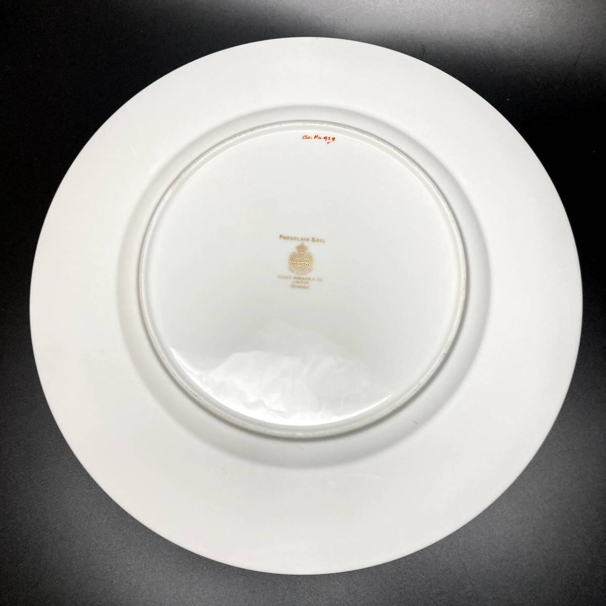上級 ミントン Porcelain Ball ポーセリンボール 純金 金彩装飾 保証商品 ミントン ポーセリンボール 金彩 ゴールド ディナープレート 大皿 食器