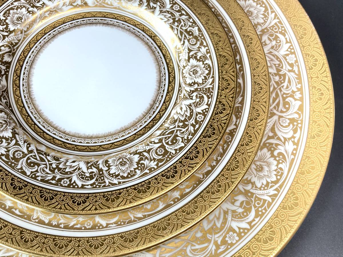 保証商品 ミントン　ポーセリンボール　金彩　ゴールド　ディナープレート　大皿 食器