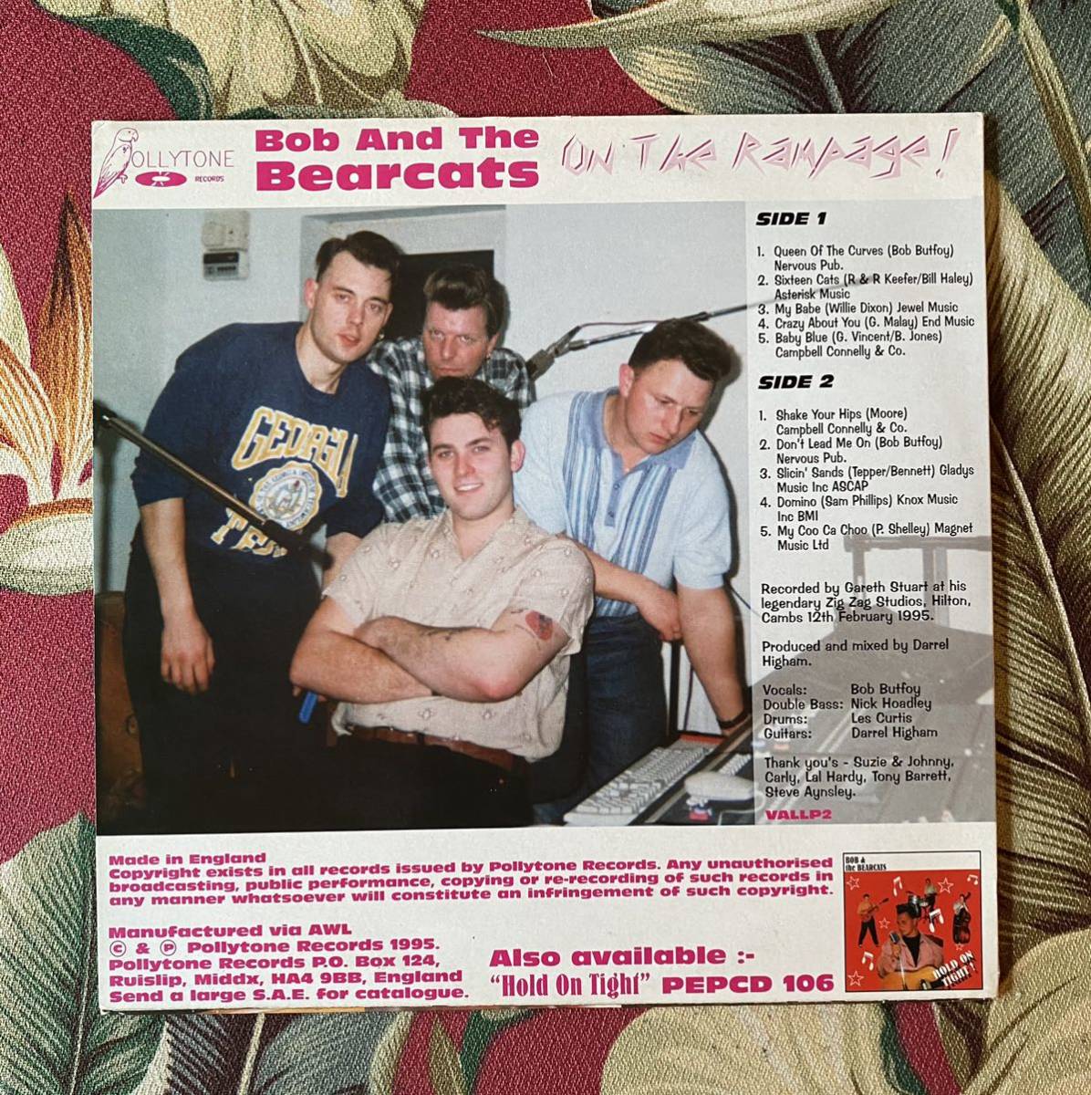 Bob And The Bearcats 10inch On The Rampage 1995 UK Pollytone Records ロカビリー Darrel Higham_画像2