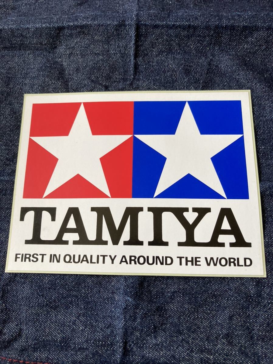 1 当時物 TAMIYA タミヤ 大型ロゴステッカー 12.3cm×16cm JA11 JA22 JB23 ジムニー クロカン 街道レーサー ミニ四駆 田宮模型 デカール