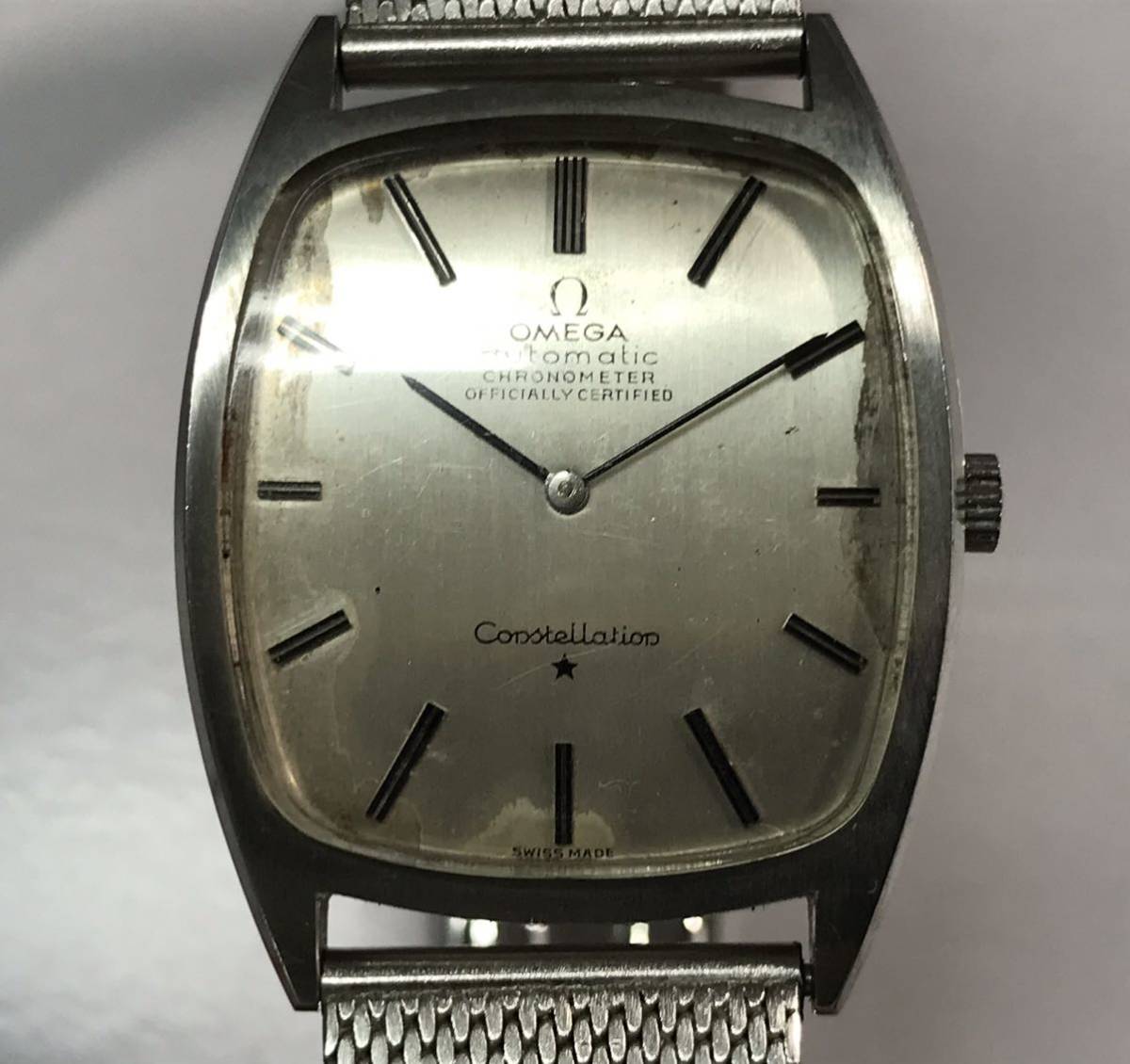 OMEGA Constellation オメガ コンステレーション 153.014 Cal.712 銀製ベルト chronometer OFFICIALLY CERTIFIED silver buckle は1251-9