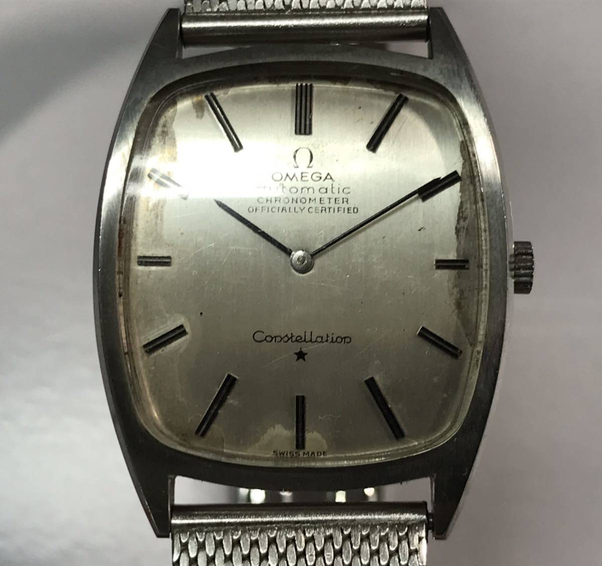 OMEGA Constellation オメガ コンステレーション 153.014 Cal.712 銀製ベルト chronometer OFFICIALLY CERTIFIED silver buckle は1251-9_画像1