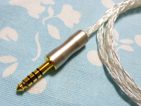 LEMO 0B 5ピンメス - 4.4mm5極 4N純銀撚り線 八芯 ブレイド編み 100cm 仕上げ ( XLR 2.5mm4極 4.4mm5極 メス カスタム対応可能)_画像2