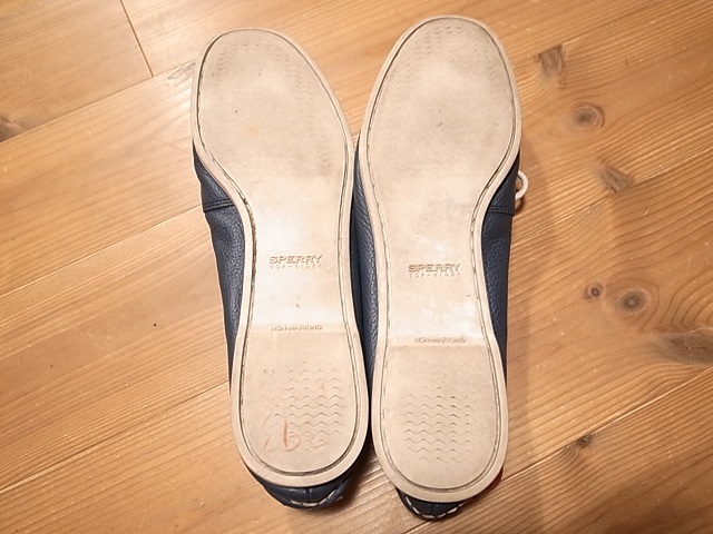 SPERRY TOP SIDERs Perry верх носорог da- кожа обувь deck shoes многоцветный кожа обувь женский 9M примерно 26cm