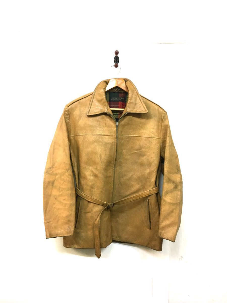 50s カナダ製 1950年代 ヴィンテージ レザー ジャケット ハーフコート