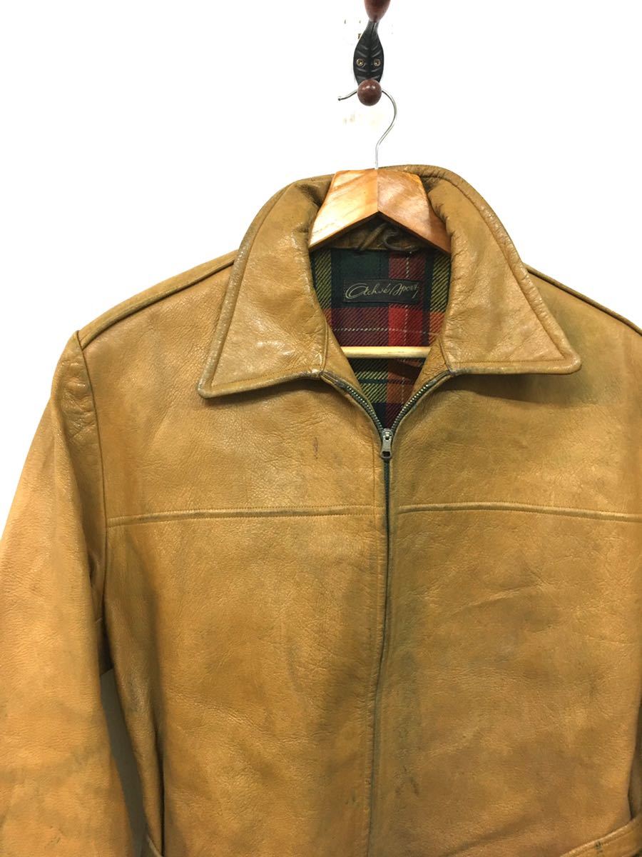 50s カナダ製 1950年代 ヴィンテージ レザー ジャケット ハーフコート