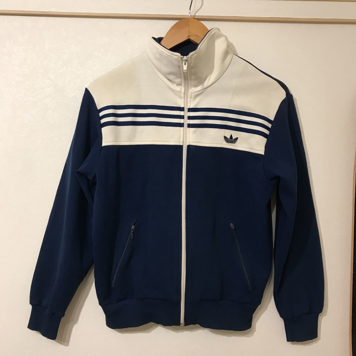 70s 80s デサント 紺色 adidas アディダス ジャージ-