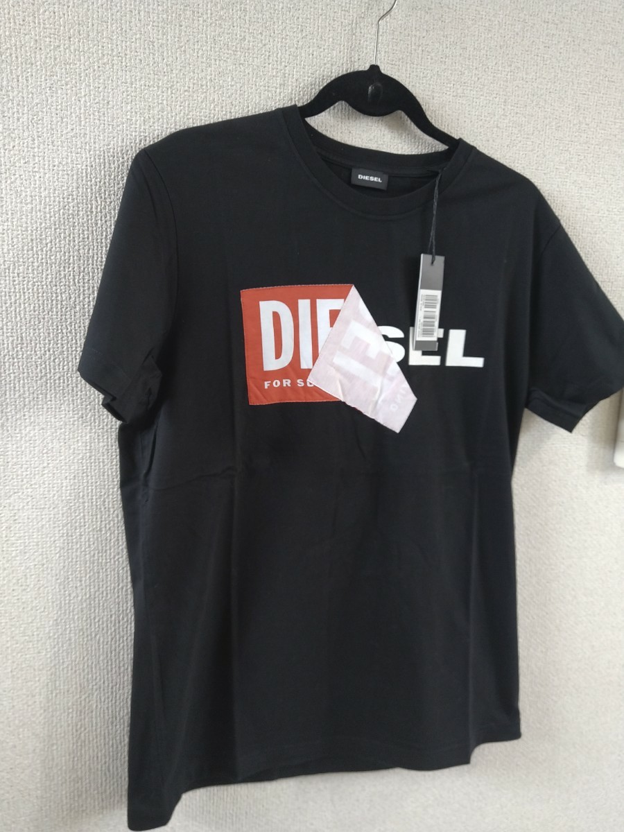 新品未使用品 DIESEL ブラック ロゴ Tシャツ タグ付き M サイズ 相当 T-SHIRT T-DIEGO-QA