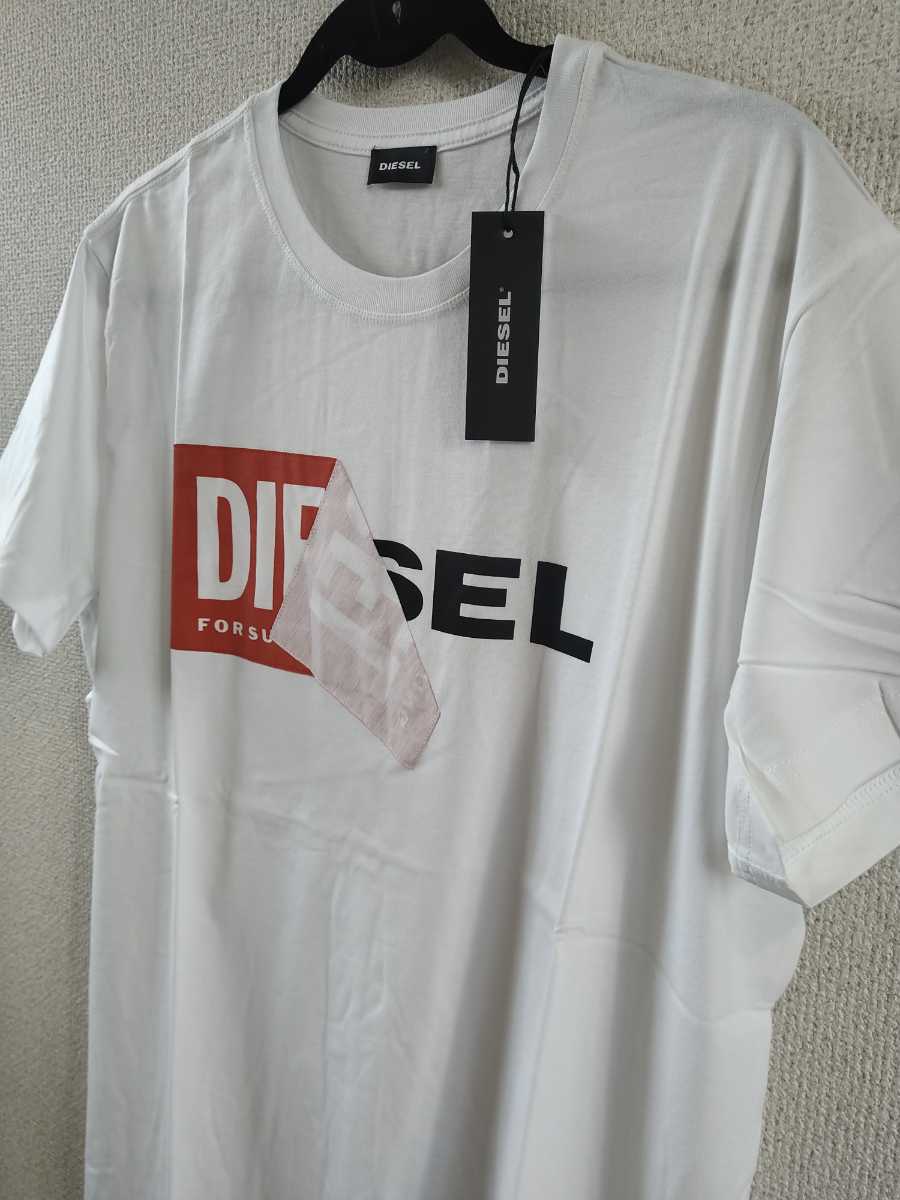 新品未使用品 DIESEL ホワイト ロゴ Tシャツ タグ付き M サイズ 新品未使用品 DIESEL ホワイト ロゴ Tシャツ タグ付き M サイズ