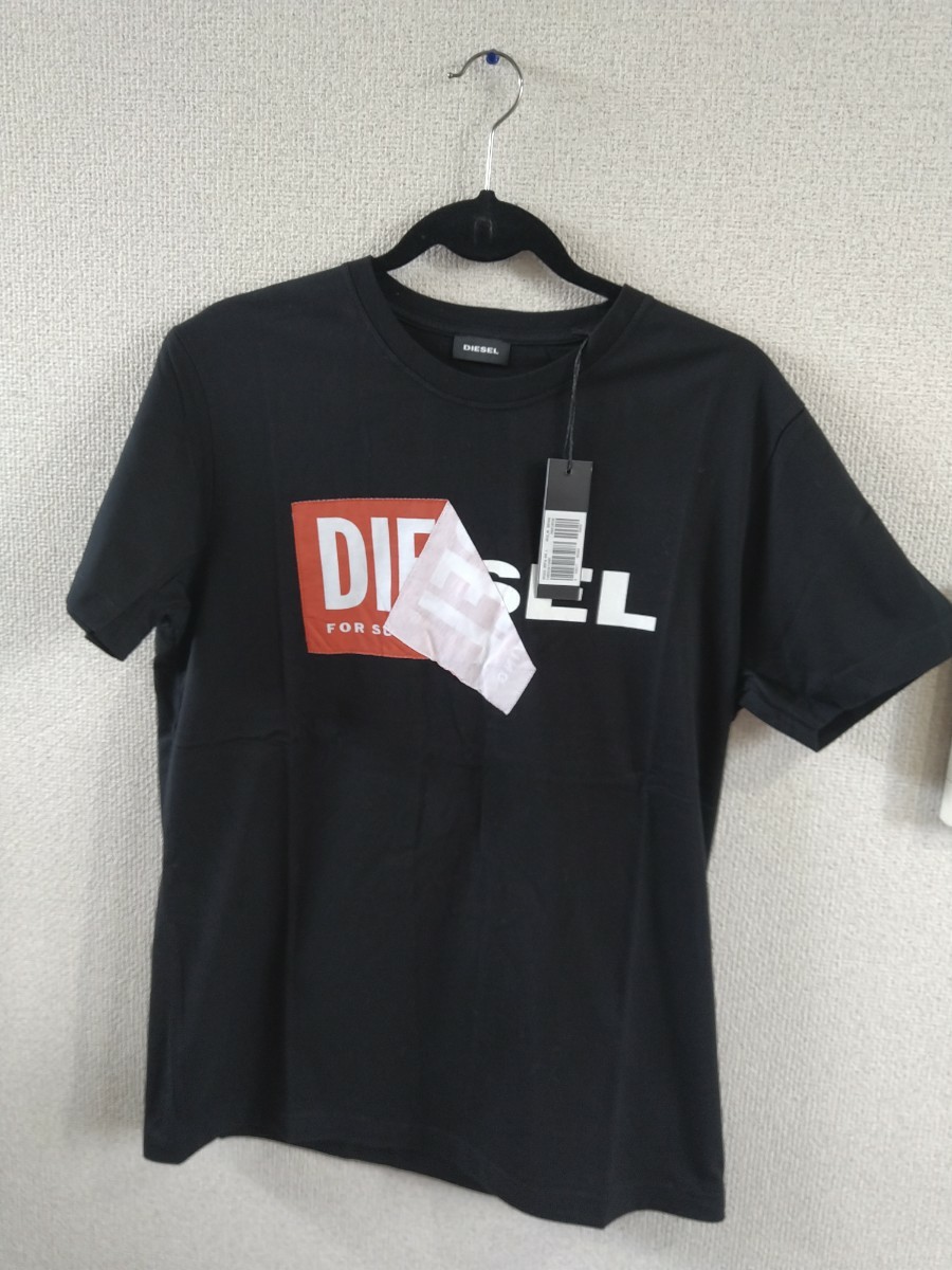 新品未使用品 DIESEL ブラック ロゴ Tシャツ タグ付き Ｓ サイズ 相当 T-SHIRT T-DIEGO-QA