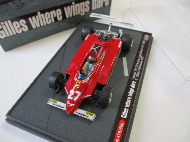 即決 BRUM ブルーム 500台限定 1/43 フェラーリ 126C2 №27 1982年西アメリカGPロングビーチ Wリヤウイング仕様 ジル・ビルヌーブ_画像4