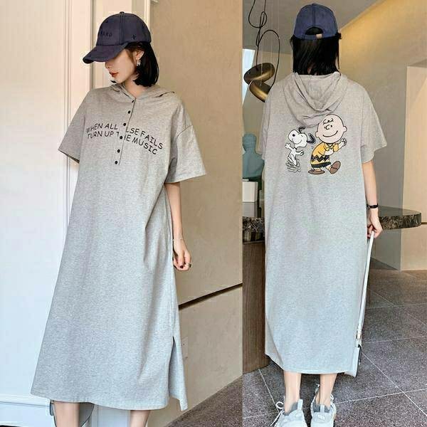 スヌーピー ワンピース カットソー ワンピ Tシャツワンピ レディース 半袖 夏｜PayPayフリマ