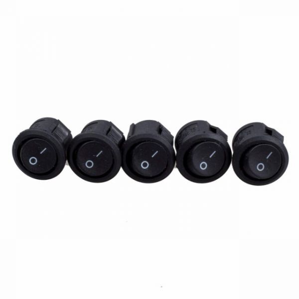  prompt decision... new goods all-purpose embedded round locker switch 2 pin SPST ON/OFF 6A/250V 10A/125V (5 piece set )