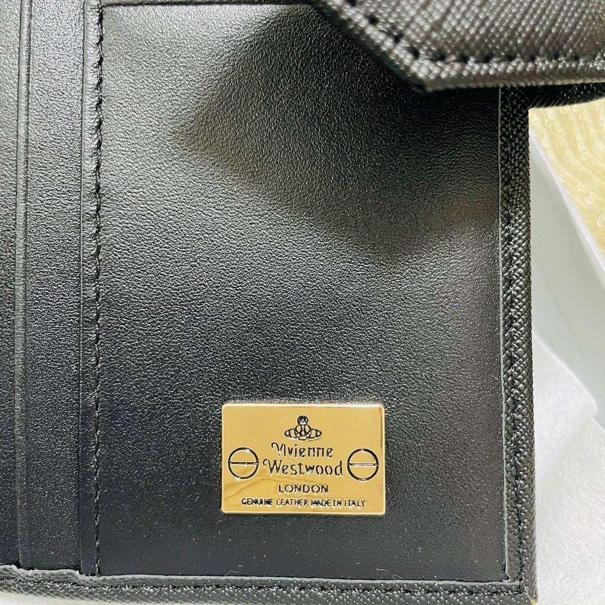 《 新品未使用 》Vivienne Westwood 長財布 二つ折り 黒 ヴィヴィアンウエストウッド レディース財布