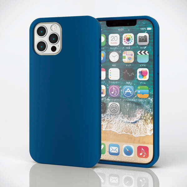 * new goods *ELECOM iPhone12/12Pro hybrid case 360 times whole surface protection blue 