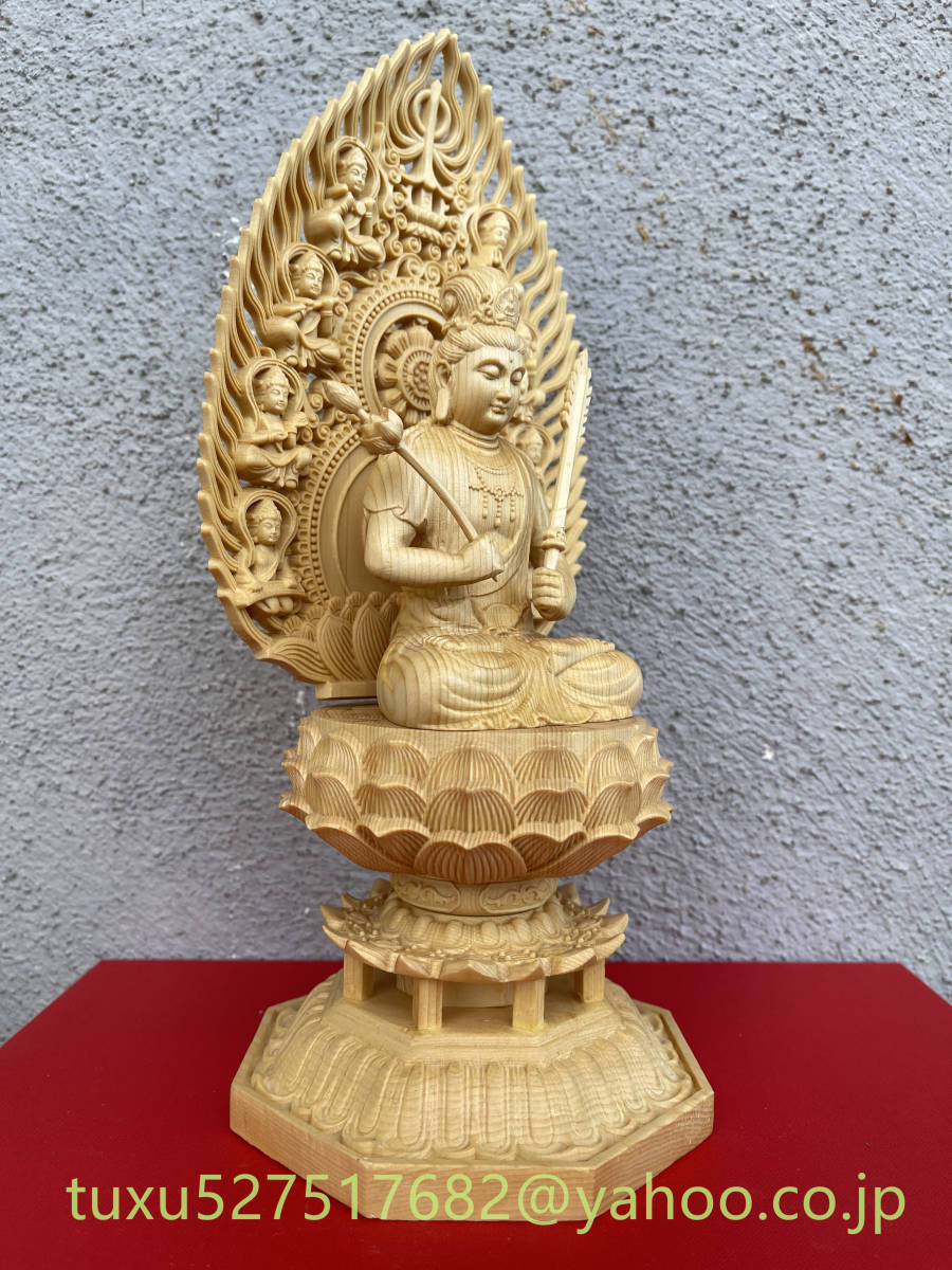新作 仏教美術 木彫仏像 虚空蔵菩薩 精彫造像 仏教工芸品 高さ29cm_画像2