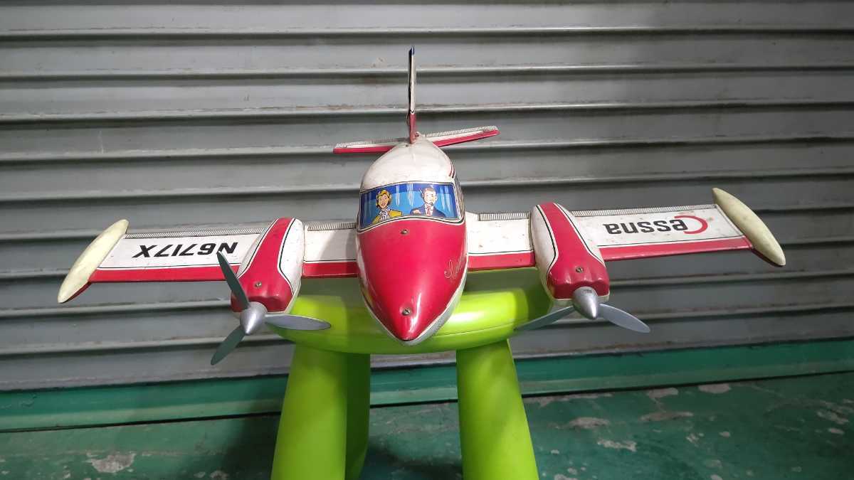 飛行機 ブリキ おもちゃ 玩具 N6714X ジャンク プロペラ機 飾り