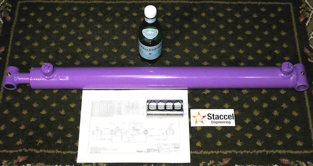 5トン級シリンダー　ストローク24インチ(609.6)ピン間最縮812.8mm－最伸1422.4mm　 G1/2ポート(座付きOリング接手対応)