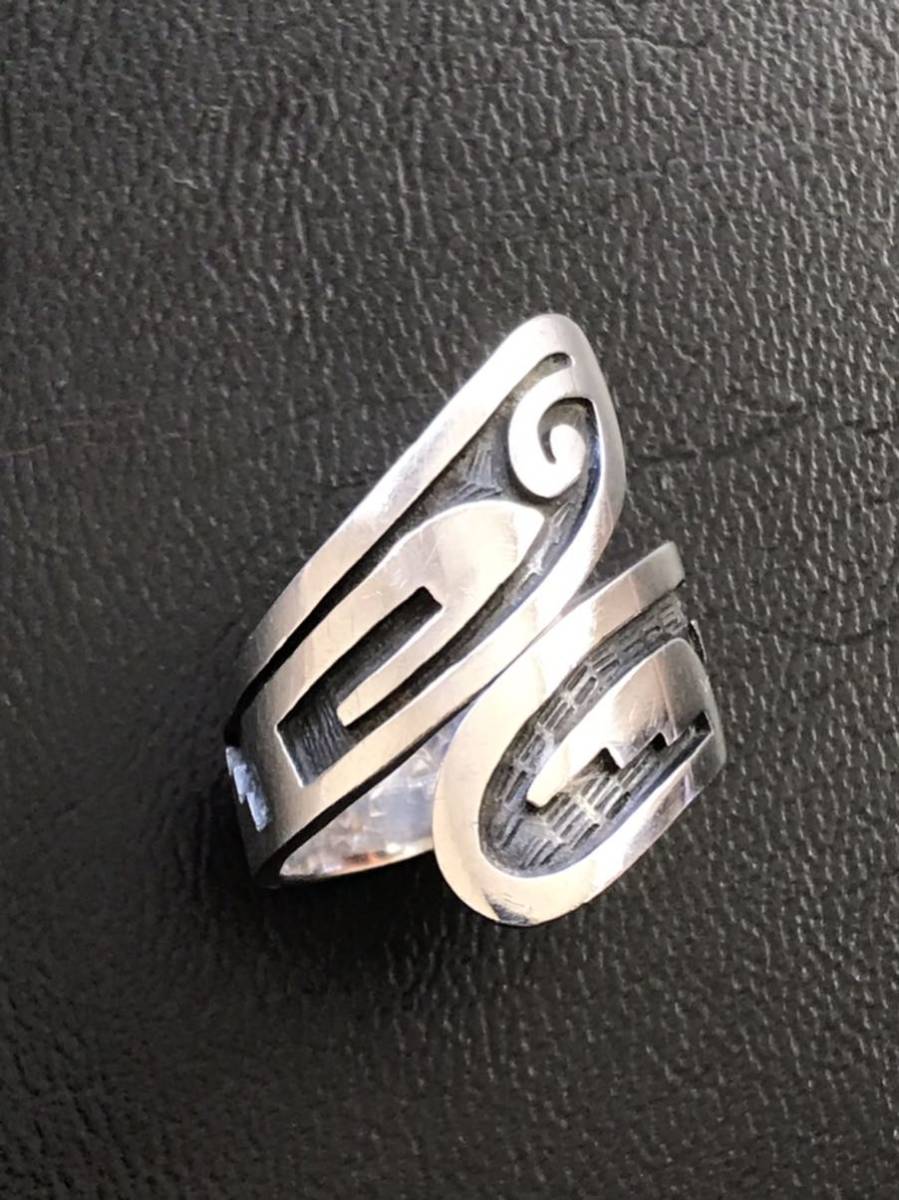HOPI Guild Vintage spiral ring 18 number ho pi Navajo Indian jewelry 