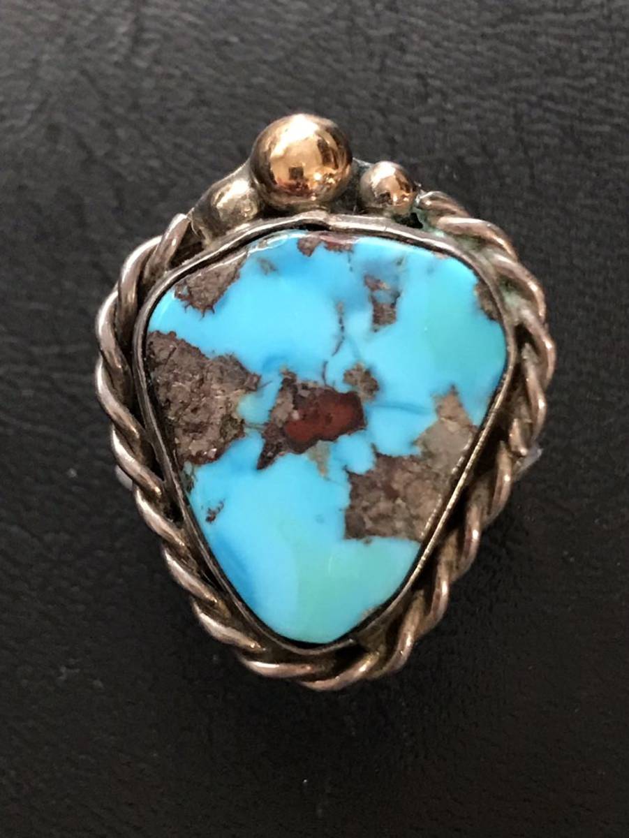 NAVAJO 【OLD PAWN】1970's Bisbee Turquoise ビズビー ターコイズ