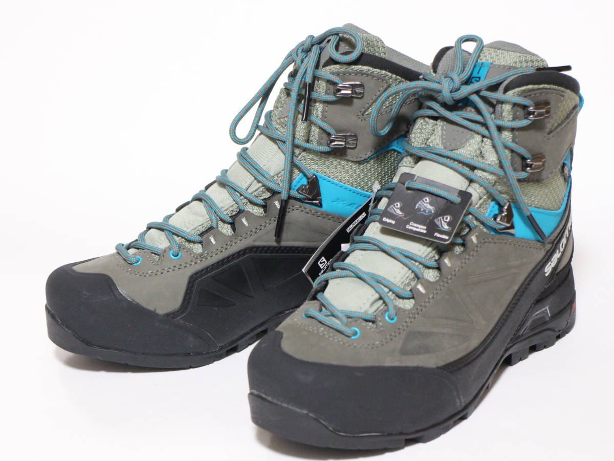 SALOMON ハイカット トレッキングシューズ ゴアテックス X ALP MTN GTX グレー系 24.5㎝ US7.5 サロモン レディース_画像1