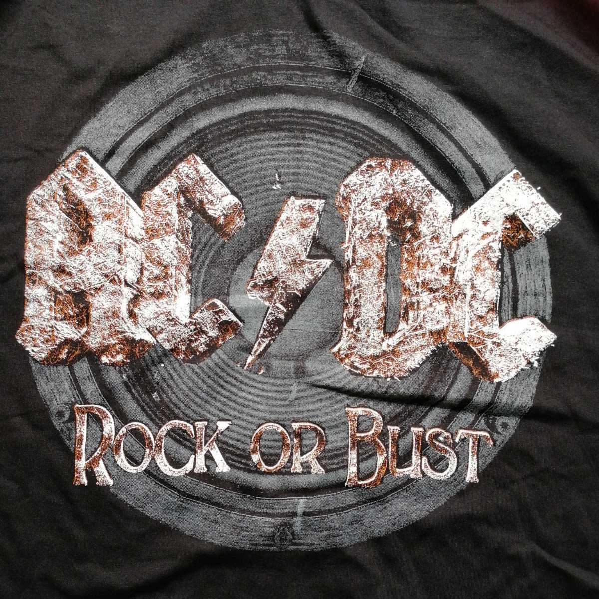 【新品Lサイズ ラスト1点】AC/DC Tシャツ 北米輸入品 日本未発売 エーシーディーシーACDC アンガス ヤングRock Or Bustロック オア バスト_画像2