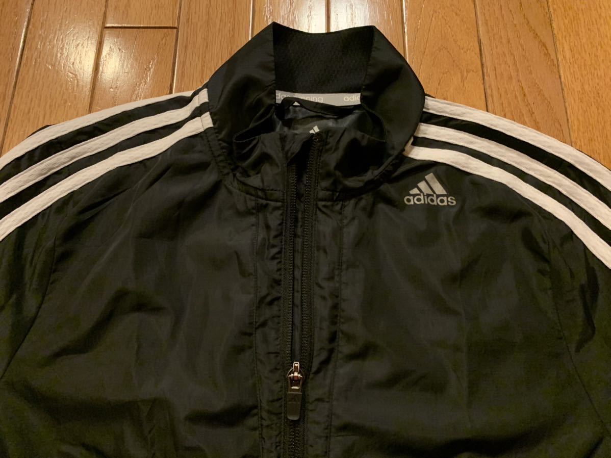 ★超美品★adidas(アディダス)ナイロン ジャケット レディース S(T155cm)使用２回 ブラック フルジップ ランニング  climaproof アウトドア