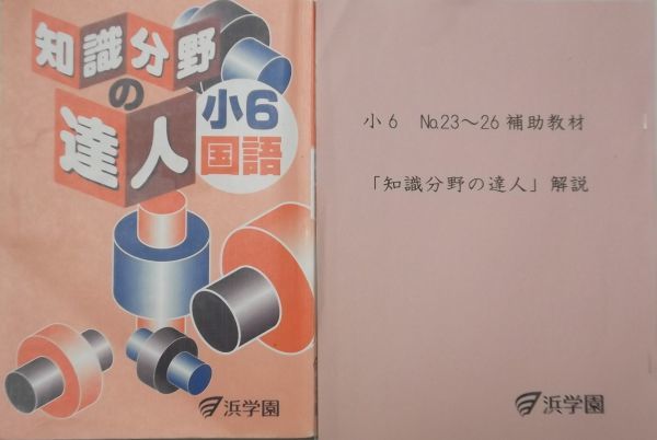 総合福袋 浜学園 (2020年度) 解説 国語 知識分野の達人+補助教材 小6