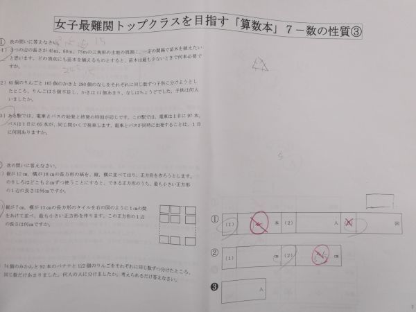 浜学園 (2020年度) 女子最難関トップクラスを目指す 　算数本_画像3