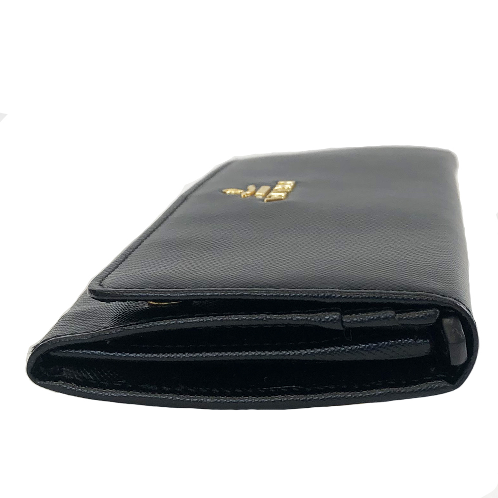 格安 プラダ 長財布 黒 くろ サフィアーノ レディース PRADA 1MH132