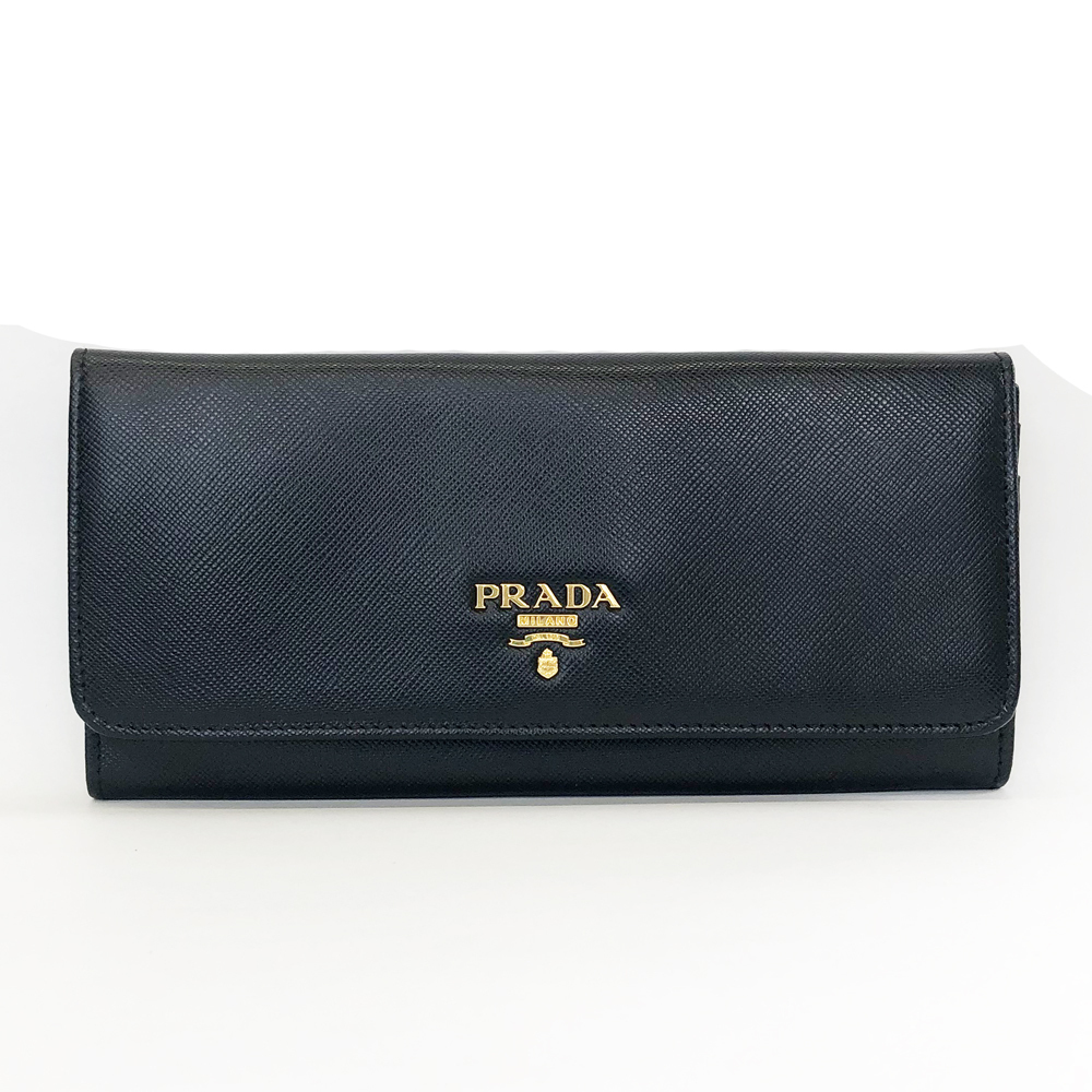 【中古】プラダ 長財布 サフィアーノ レディース PRADA 1MH132 QWA SAFFIANO METAL ORO サフィアーノメタルオロ 無地_画像2