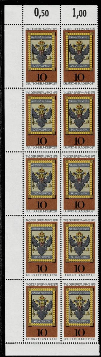 西ドイツ・1976年切手の日10pf未使用10Ｂ_画像1