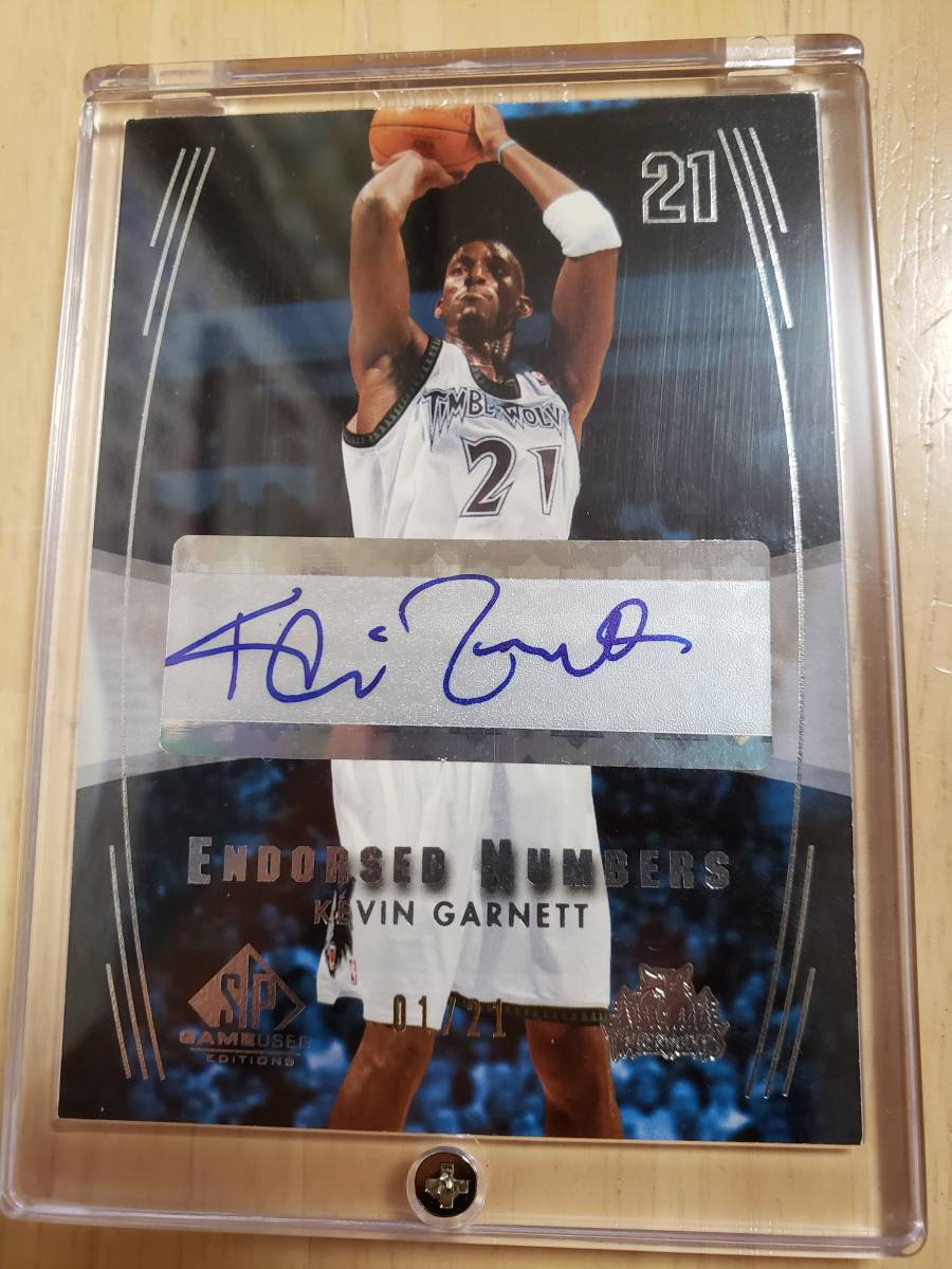 21枚限定 サイン 2004 -05 UD SP Game Used KEVIN GARNETT Auto (#1/21) / ケビン ガーネット Autograph HOF 2021_画像1