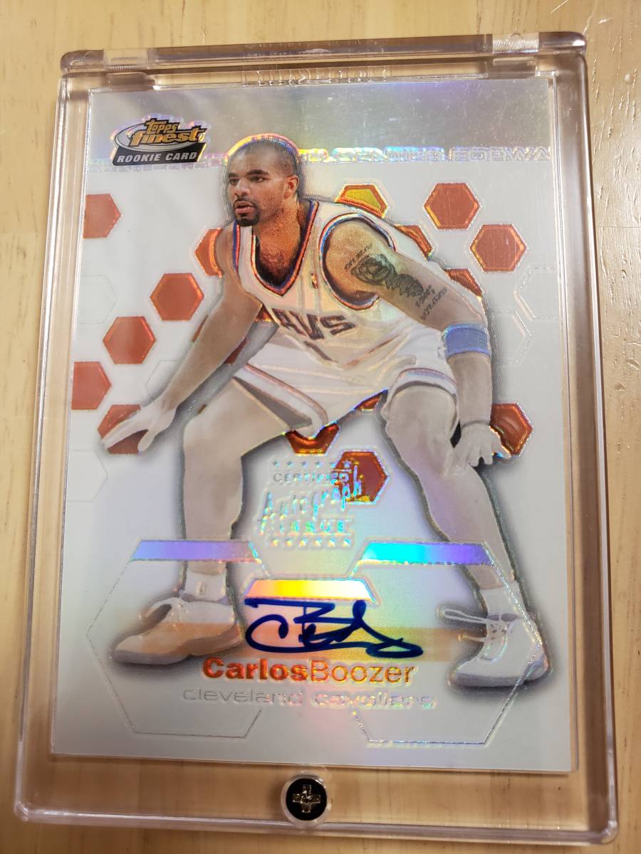 サイン 2002 -03 Topps Finest Refractor CARLOS BOOZER RC Auto (#/250) / カルロス ブーザー Autograph Holo_画像1