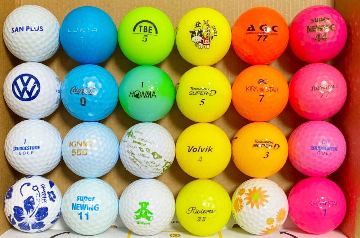 Paypayフリマ ゴルフボール カラーボール24球 108 Paypayフリマ ゴルフボール カラーボール24球 108