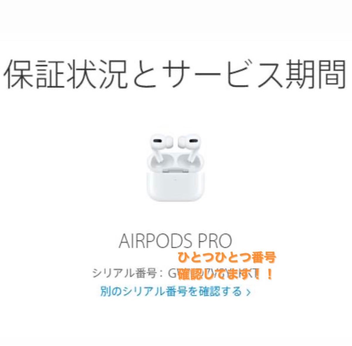 Apple AirPods Pro 本体　正規品　シリアル番号確認済