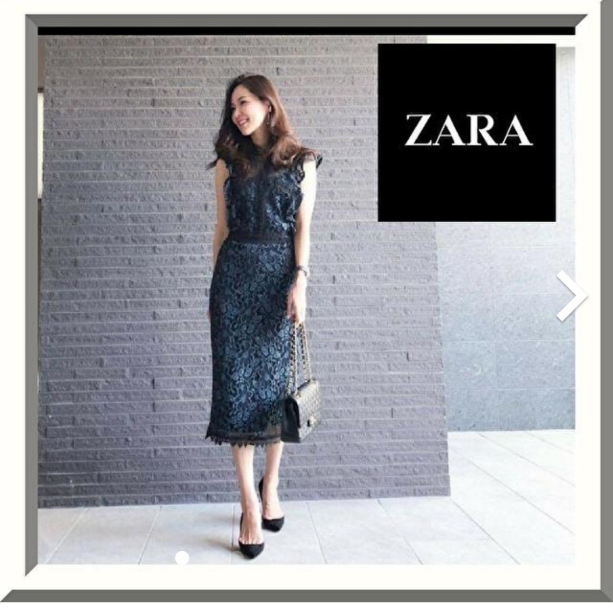 ZARA/ザラ】総レースタイトワンピース ペンシルドレス 完売人気 ZARA/ザラ】総レースタイトワンピース ペンシルドレス 完売人気