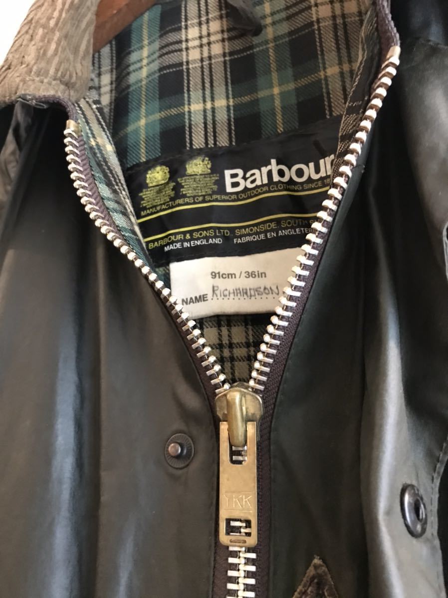 ■ MADE IN ENGLAND BARBOUR Beaufort バブアー ビューフォート36 2ワラント 2クレスト 英国王室御用達 WAX JKT YKK棒ジップ@Hardy Orvis