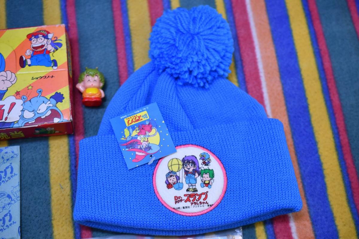 昭和　レトロ　ARALE Dr.スランプ ドクタースランプ アラレちゃん　ニット　帽子　レコード　ショウワノート　マジック定規　指人形_画像2