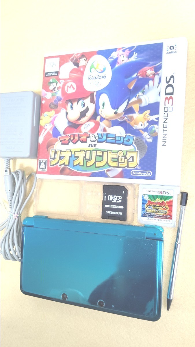 Nintendo３DS 本体 アクアブルー ソフト付