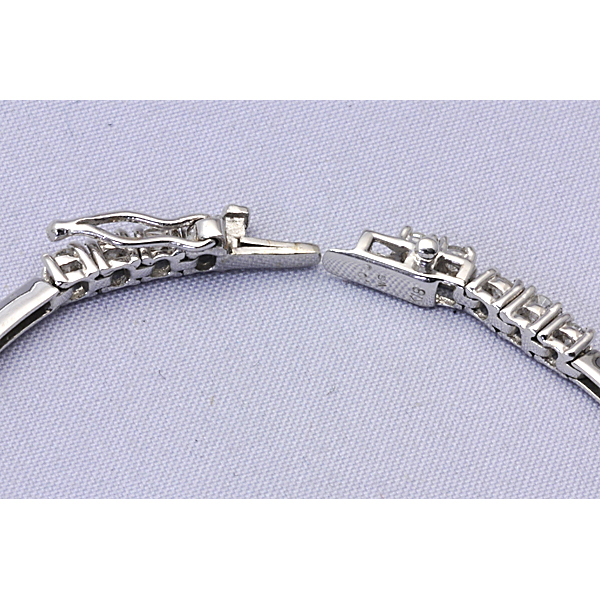 K18WG ダイヤモンド 1.00ct ブレスレット 6g 17.5cm 【c134】 18金