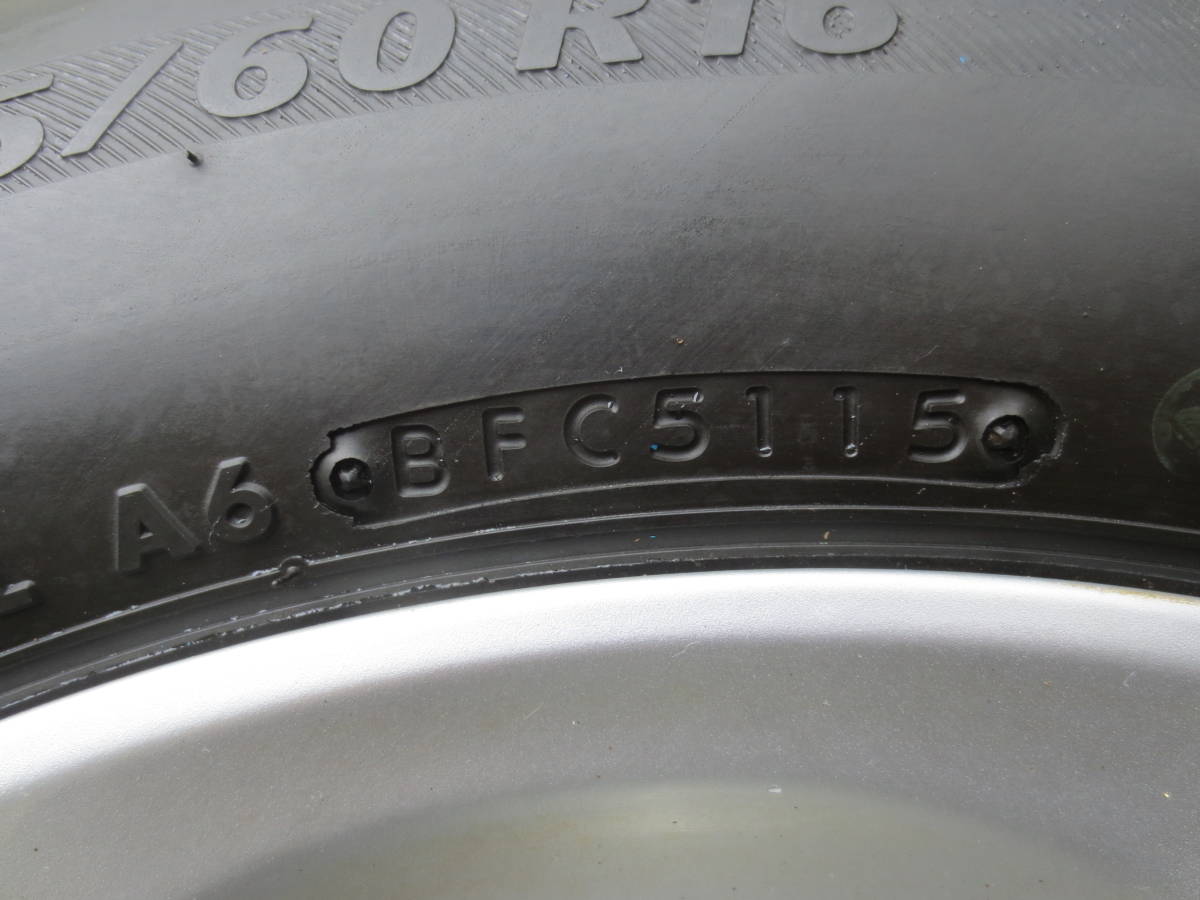 メルセデスベンツ W203 純正アルミホイール １６インチ 美品  225/60R16 98H タイヤバリ山  B/S ネクストリー１本 の画像6