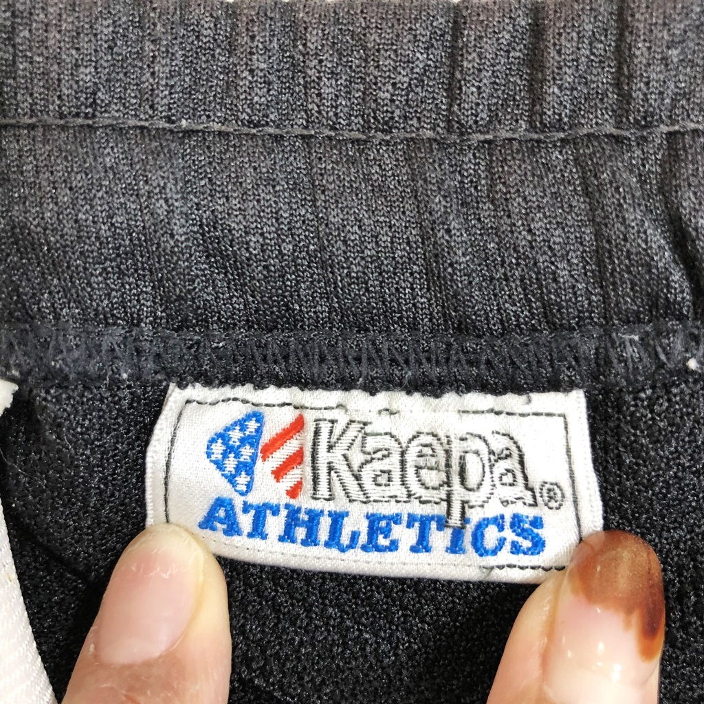 【人気】Kaepa/ケイパ ジャージ ハーフパンツ ロゴ刺繍 ブラック×ホワイト サイズM/S1225_画像6