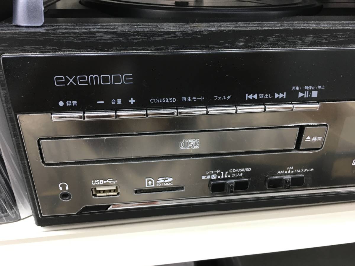 EXEMODE ER-260 オーディオシステム CD/ラジオ動作確認済 レコード針欠品 CDトレイ閉まらない時あり SS-949915_画像2